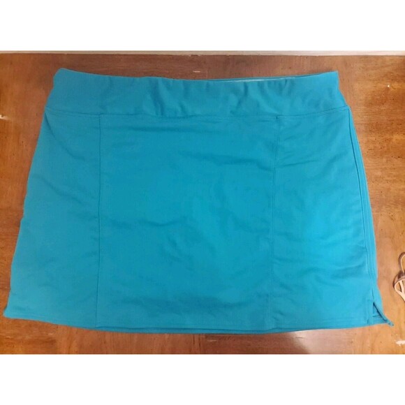 Adidas Clima-cool Turquoise‎ Stretch Skort Skirt Athletic Athleisure Sz XL - Picture 1 of 6